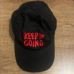 Black Keep Going ❤️ baseball cap